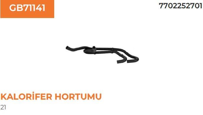 KALORİFER HORTUMU RENAULT R 21 MENAGER 7702252701