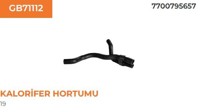 KALORİFER HORTUMU RN19 1.4-1.7-1.8-1.9 7700785687A