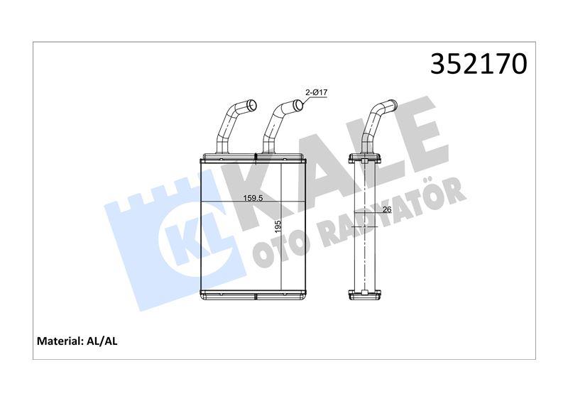 KALORİFER KIA PREGIO 2.5 TCI 97>04 0K72B61A10 0K72B61A10A