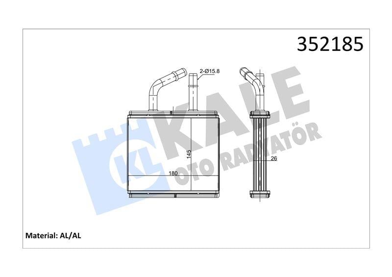 KALORİFER MAZDA 323 PV 3623 CV 323 FV 323 SV 323 FV I MX-3 B01A61A10 EA2961A10