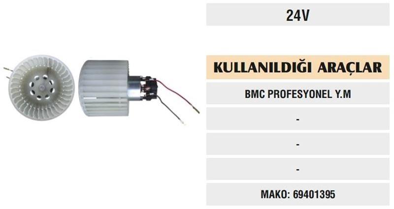 KALORİFER MOTORU BMC PROFESYONEL (24V)
