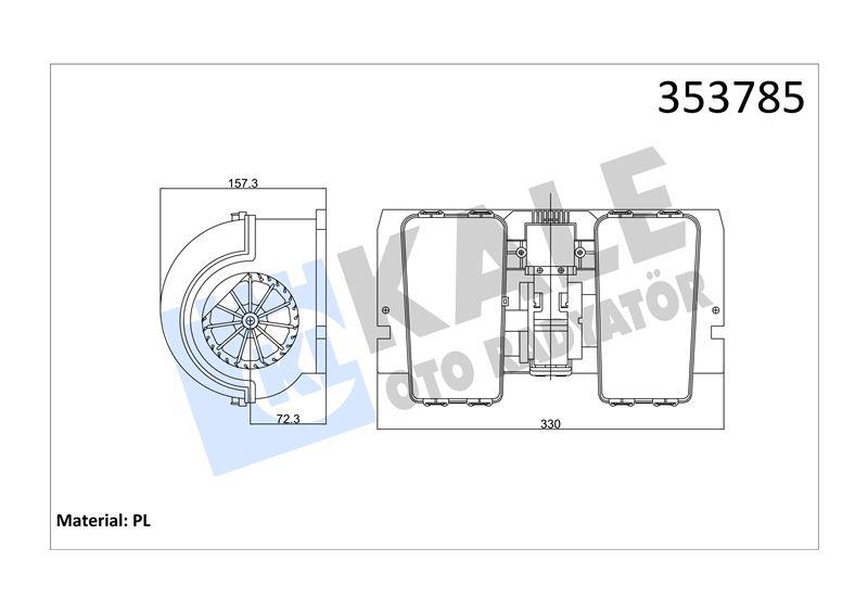 KALORİFER MOTORU RENAULT TRUCKS DAF LF 45 / LF 55 - RENAULT TRUCK PREMIUM 2 / KERAX / MIDLUM