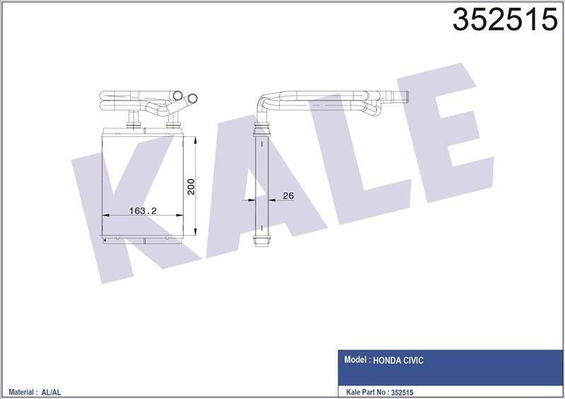 KALORİFER RADYATÖRÜ AL/AL HONDA CIVIC 79110S5DA02