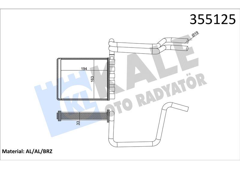 KALORİFER RADYATÖRÜ FORD C-MAX / FOCUS III / TRANS IT / TOURNEO CONNECT