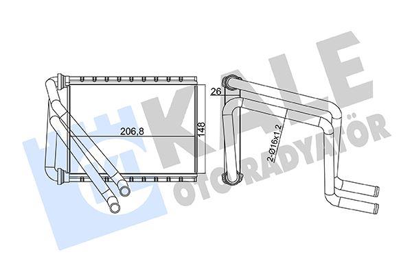 KALORİFER RADYATÖRÜ HONDA CIVIC 1.5T 16<21 BORULU [BRAZING AL/AL] [26MM]