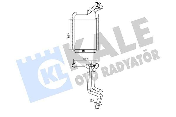 KALORİFER RADYATÖRÜ KIA RIO II 1.5CRDI 1.4/1.6 16V 05<11 BORULU [BRAZING AL/AL] [150X215.5X16]