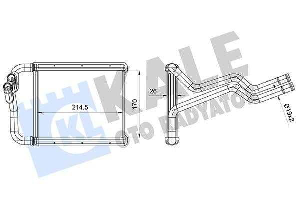 KALORİFER RADYATÖRÜ KIA SORENTO II 2.0/2.2CRDI 2.4CVVT 09<15 BORULU [BRAZING AL/AL] [214.5X170X26]