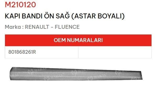 KAPI BANDI ÖN SAĞ ASTAR BOYALI FLUENCE