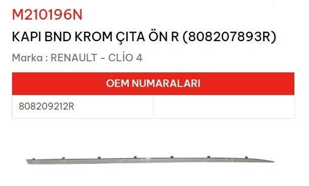 KAPI BANDI ÖN SAĞ KROM TAKILAN CLİO IV