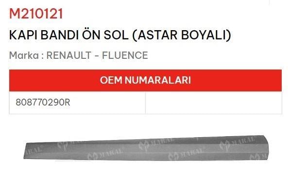 KAPI BANDI ÖN SOL ASTAR BOYALI FLUENCE
