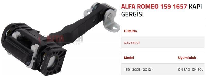 KAPI GERGİSİ ALFA ROMEO 159 ÖN 2005-2011