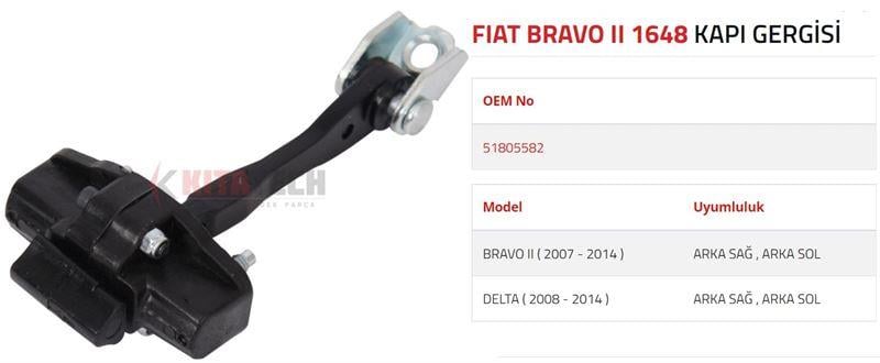 KAPI GERGİSİ BRAVO II LANCIA DELTA ARKA 2007-2014