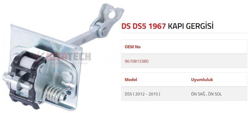 KAPI GERGİSİ DS 5 ÖN 2012-2015