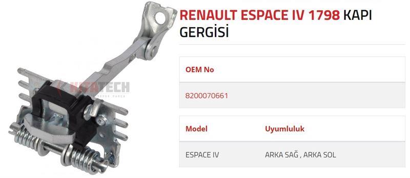 KAPI GERGİSİ ESPACE IV ARKA