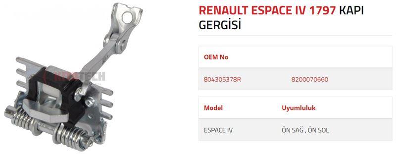 KAPI GERGİSİ ESPACE IV ÖN