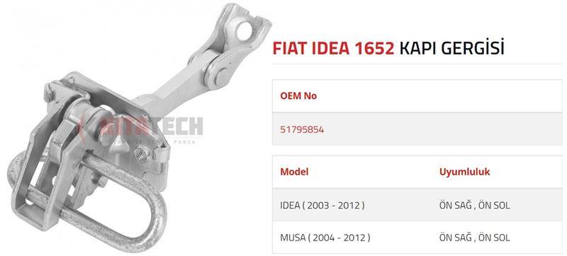 KAPI GERGİSİ FIAT IDEA  LANCIA MUSA ÖN 2003-2012