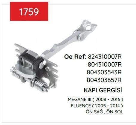 KAPI GERGISI FLUENCE ÖN 05>14 824310007R 80431007R