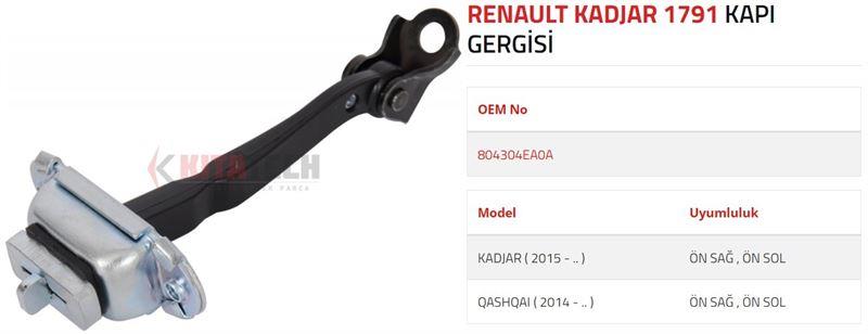KAPI GERGİSİ KADJAR NISSAN QASHQAI ÖN 2015- >