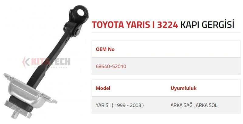 KAPI GERGİSİ YARIS I ARKA 1999 2003