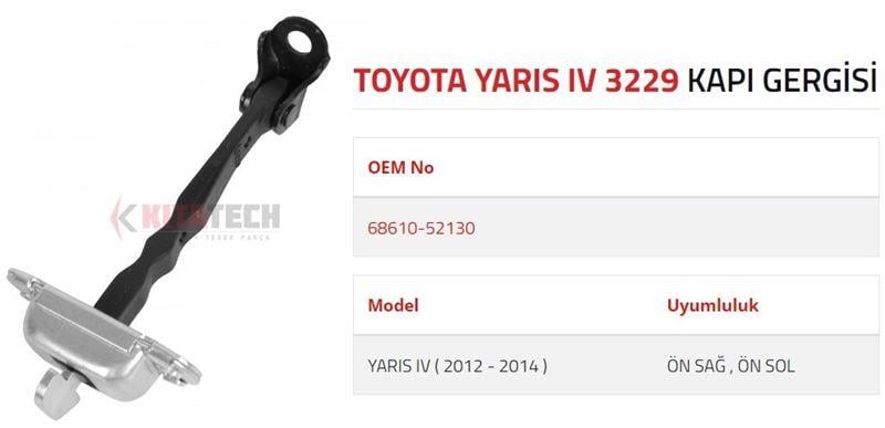 KAPI GERGİSİ YARIS IV ÖN 2012 2014
