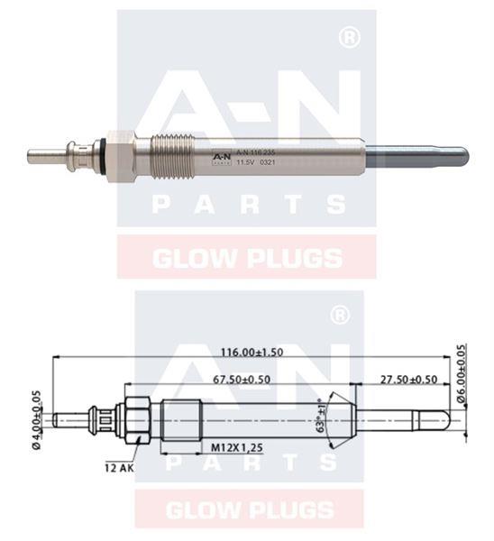 KIZDIRMA BUJİSİ ECO 11,5V MERCEDES C SERISI 200-220-C250 D MERCEDES E-SERISI 200-250-300 TD A0011592001 GN948 0100226235 GLP017 0250201054 DP16  Y925J B082 ET1-A-N-116 235