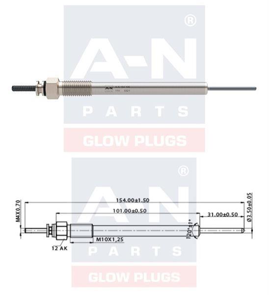 KIZDIRMA BUJİSİ ECO 11V HYUNDAI STAREX 2.5 CRDIKIA SORENTO 2.5 CRDI 367104A000 GN057 0100222106 GLP274 0250213006 Y508J B120 ET1-A-N-154 106