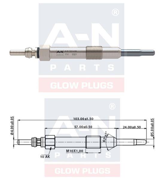 KIZDIRMA BUJİSİ ECO 11V OPEL VECRA-ASTRA-ZAFIRA-1.9 CDTI OPEL 1.9 CDTI 1214040 GN041 0100226436 GLP007 0250202036 DP36 Y534J CE803 ET1-A-N-103 436