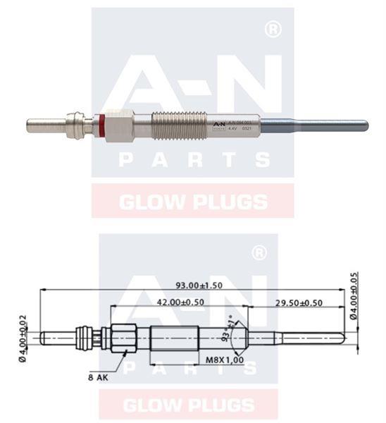 KIZDIRMA BUJİSİ ECO 4,4V OPEL ANTARA 2.0 D 4805511 GE125 0100266076 GLP179 0250403010 Y8009AS ET1-A-N-094 003