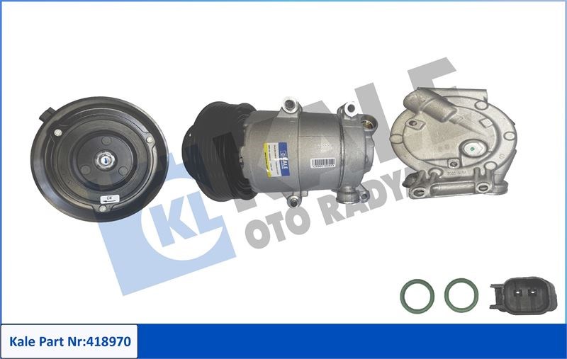 KLİMA KOMPRESÖRÜ FORD C-MAX / FOCUS C-MAX / FOCUS II 1.4 1.6 1.6Tİ 1.8 4<12 KUGA I 2.5 4×4 08<12 - VOLVO C30 06<12 S40 II 06<10 V50 04<12 1.6 1.8 2.0 [5PK - V KAYIŞ KASNAĞI] [110mm]