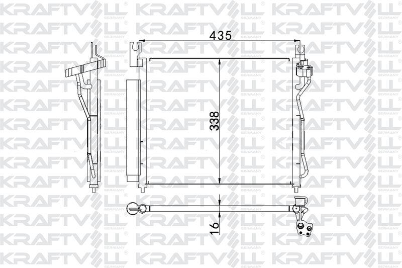KLIMA RADYATOR ( KONDANSER ) KIA PICANTO 2008-> (390×335×17)