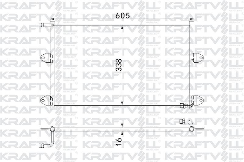 KLIMA RADYATORU  CADDY POLO CLASSIC 1.4I / 1.6I1.8I / 1.7 1.9SDI / 1.9D / 1.9TDI 95>