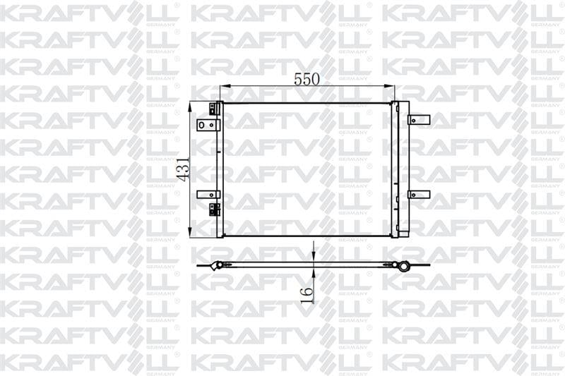 KLIMA RADYATORU 3008 II-308 II-5008 II-508-EXPERT IVPARTNER-C4 PICASSO-JUMPY IV-BERLINGO DW10 525×436×16