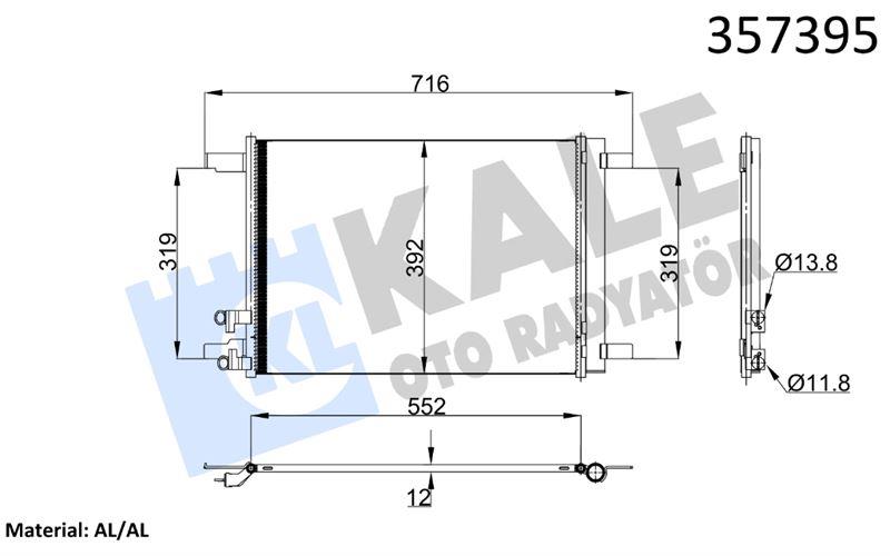 KLİMA RADYATÖRÜ AUDI A1 A1 CITY CARVER 25-30-35TFS I 18=> - SEAT LEON 19=> IBIZA V ARONA 17=> 1.0/1.5TSI 1.6TDI TARRACO 1.5TSI 2.0TDI 18=> - SKODA SUPERB III 15=> OCTAVIA III-IV 19=> KODIAQ 16=> KAROQ 17=> KAMIA 19=> 1.0/1.4/1.5TSI 2.0TDI - VOLKSWAGEN