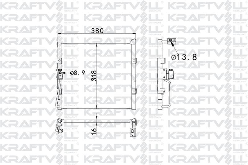 KLIMA RADYATORU HONDA CIVIC 1992 1995 (359×328×16)