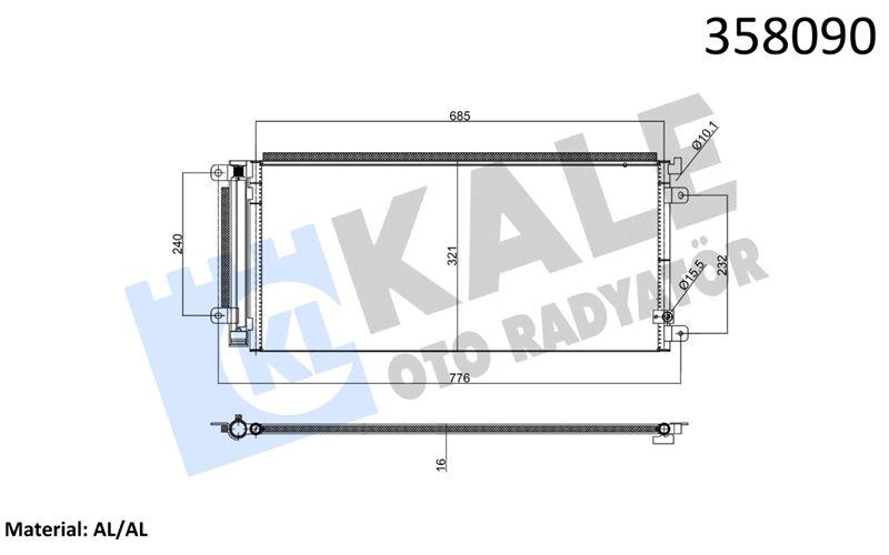 KLİMA RADYATÖRÜ HONDA CIVIC X AL/BRZ KURUTUCULU