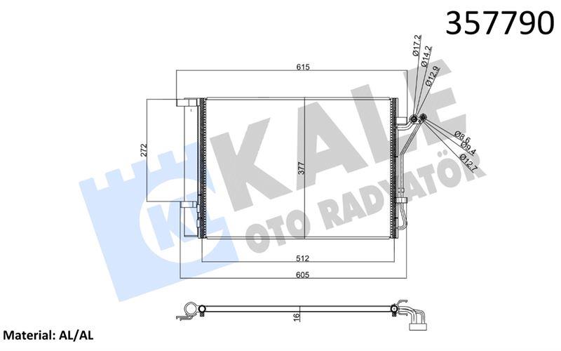 KLİMA RADYATÖRÜ HYUNDAI İ20 I AL/BRZ KURUTUCULU