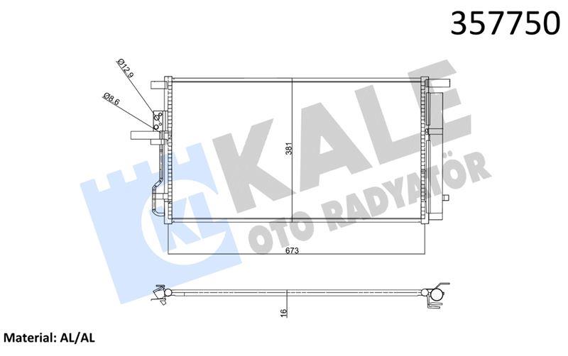 KLİMA RADYATÖRÜ HYUNDAI TUCSON - KIA SPORTAGE IV A L/BRZ KURUTUCULU