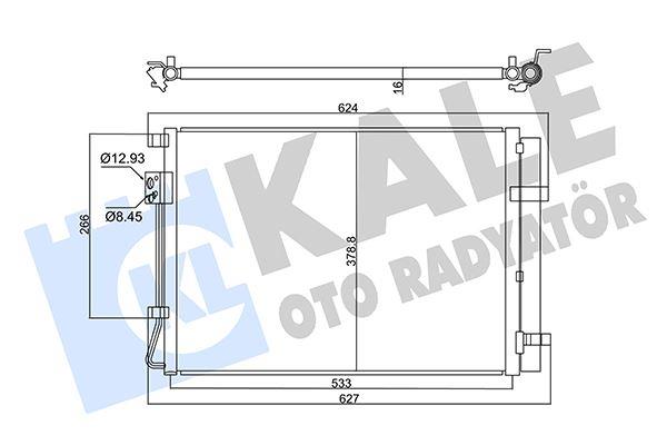 KLİMA RADYATÖRÜ KIA RIO IV STONIC 1.2 1.4 17=> KURUTUCU İLE BRAZING AL/AL AL/BRZ