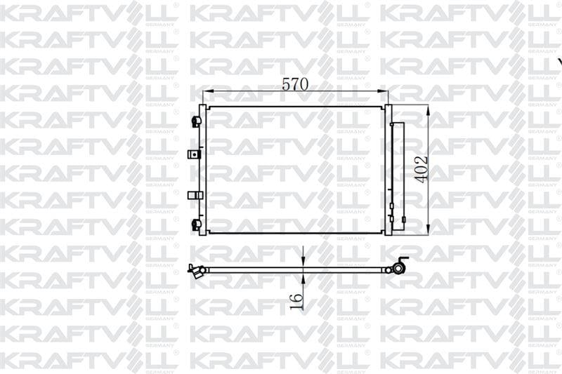 KLIMA RADYATORU (KONDANSER) FOCUS III 1.0 ECOBOOST / 1.6TDCI 11 />  GRAND C-MAX (DXA/CB7, DXA/CEU)  11>  (591 X 377 X 16)
