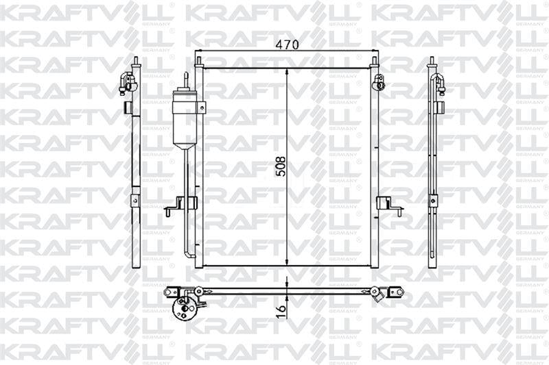 KLIMA RADYATORU (KONDANSER) L200 06-> ( 447×448×20 )