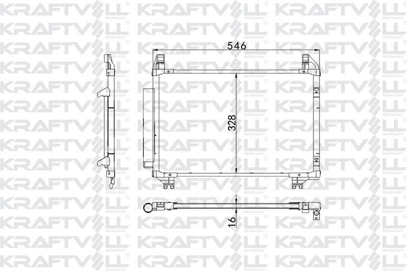 KLIMA RADYATORU (KONDANSER) YARIS 06-> BENZINLI ( 550×338×16 )