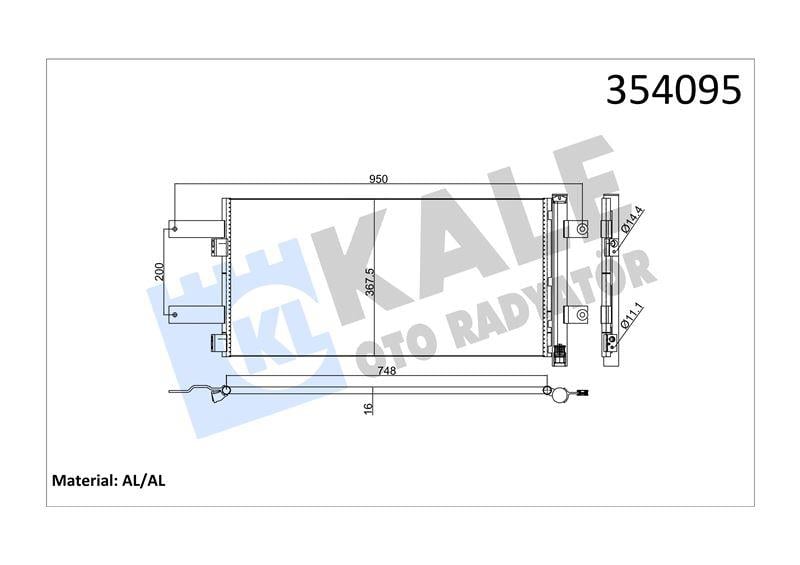 KLİMA RADYATÖRÜ MAN MAN TGS TGX 07=> KURUTUCU İLE AL/AL 728×367,5×16