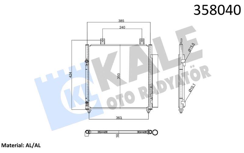 KLİMA RADYATÖRÜ MITSUBISHI ATTRAGE VI / MIRAGE / S PACE STAR VI AL/BRZ KURUTUCULU