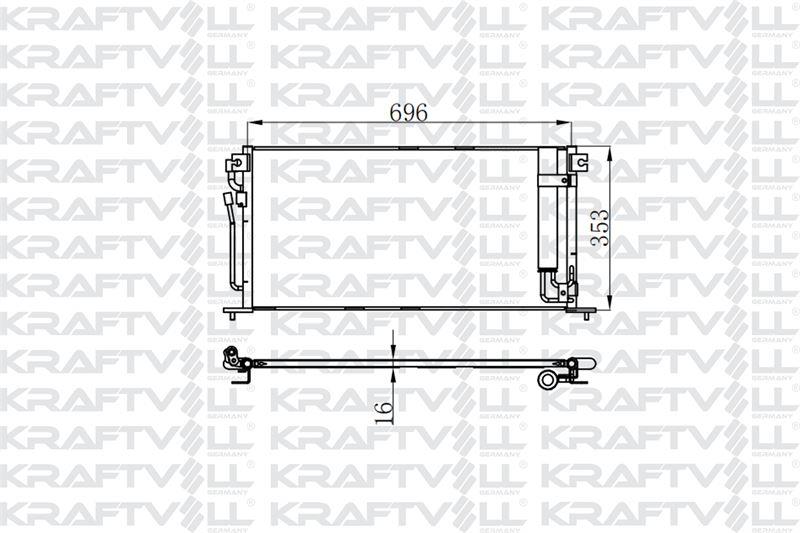 KLIMA RADYATORU MITSUBISHI LANCER 03>07 (675×334,4×16)