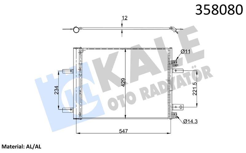 KLİMA RADYATÖRÜ PEUGEOT EXPERT 16=> 508 II 508SW I I 18=> 308 II 308SW II 13<21 3008SW 16=> - CITROEN JUMPY 16=> C4 PICASSO II C4 GRAND PICASSO II 13=> C4 SPACETOURER GRAND C4 SPACETOURER 18=> 1.2/1.6THP 1.5/1.6/2.0BLUE HDI KURUTUCU İLE BRAZING AL/AL