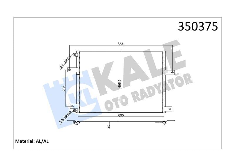KLİMA RADYATÖRÜ RENAULT TRUCKS RENAULT TRUCKS MAGN UM (E-TECH) 400,440,480 00=> KURUTUCUSUZ AL/BRZ 670×495,9×20
