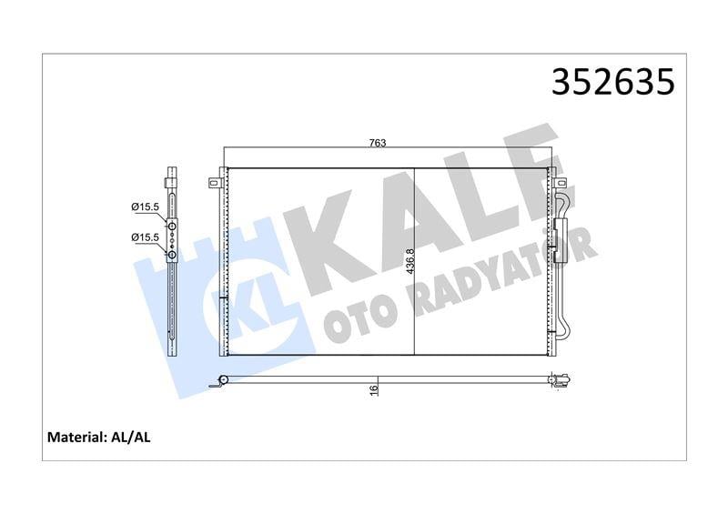 KLİMA RADYATÖRÜ VOYAGER GRANDVOYAGER 2.5 CRDİ 00> 5072262AA K5072262AA K5072262AB