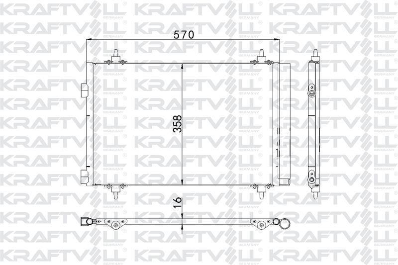 KLIMA RADYATORU(KONDANSER) C4-P307 TU5JP4(1,6 16V)-ET3J4(1,4 16V) (01-06)  BERLINGO III-PARTNER TEPE