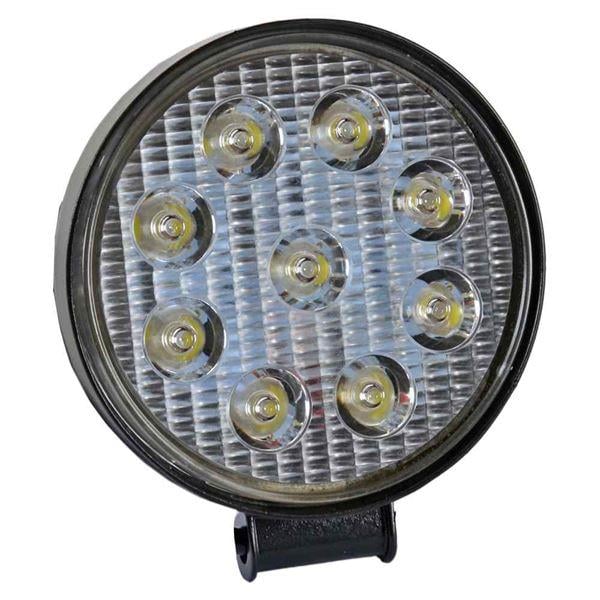 LEDLİ ÇALIŞMA LAMBASI YUVARLAK 9 LEDLİ 27W  12V-48V