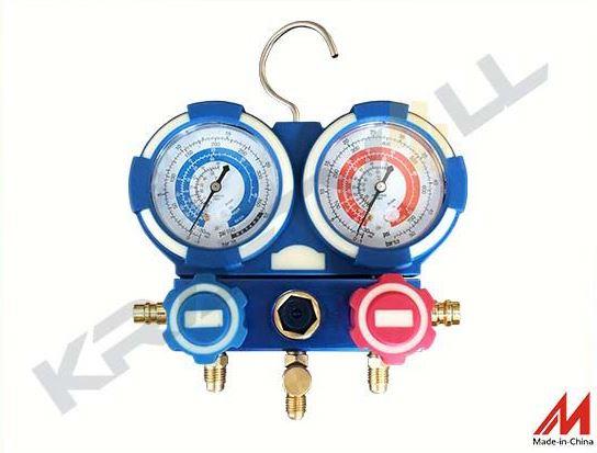 MANIFOLD 2 YÖNLÜ 1/4 SAE BAGLANTILI  (R22, R134a, R404a, R407c, HFO1234yf UYUMLU)